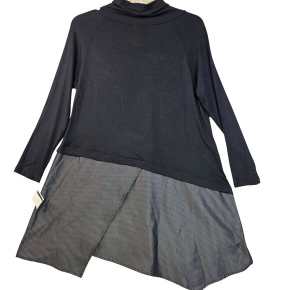 Sun Kim Oversized XS Black Asymmetric Tunic Whimsigoth Luxury Designer USA New - Picture 4 of 10